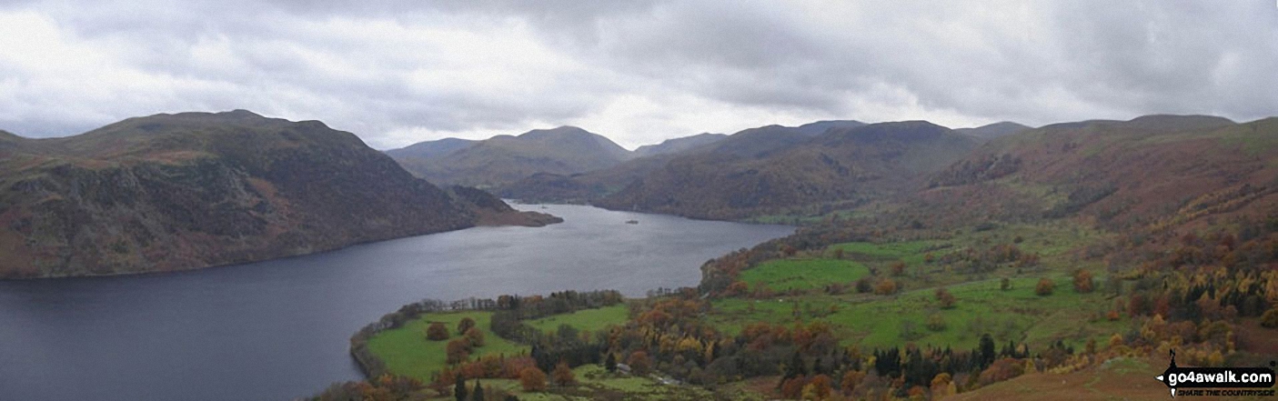 Walk c309 Great Mell Fell, Little Mell Fell and Gowbarrow Fell - *Place Fell, Ullswater and Glencoyne Park from Gowbarrow Fell (Airy Crag)