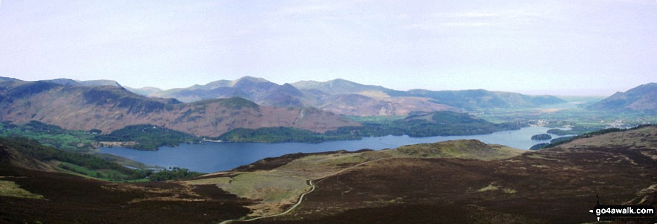 Walk c318 High Seat and Bleaberry Fell from Armboth - *Derwent Water from Bleaberry Fell