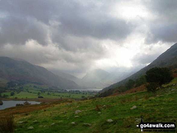 Fleetwith Pike (centre) and Buttermere from Crummock Water