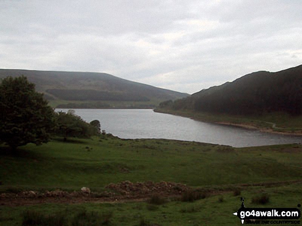 Dovestone Reservoir with Dick Hill in the background from near Chew Brook