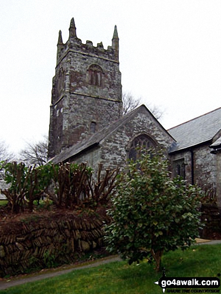 Walk co175 Gimblett's Mill from Laneast - Laneast Church