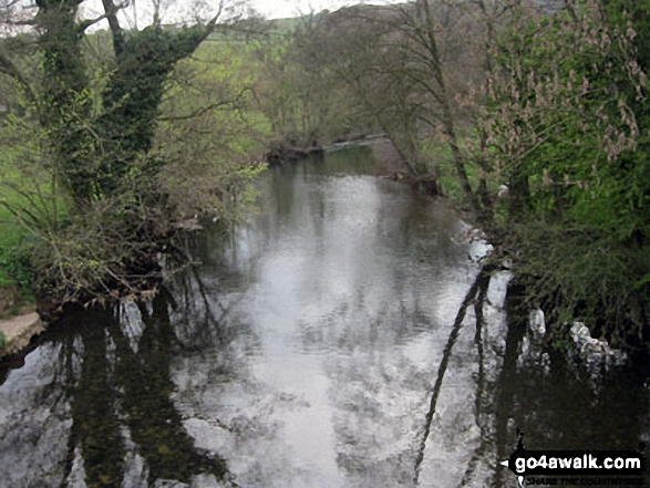 Walk s187 Blore and Coldwall Bridge from Ilam - The Lower River Dove from Ilam Bridge, Ilam, Dove Dale