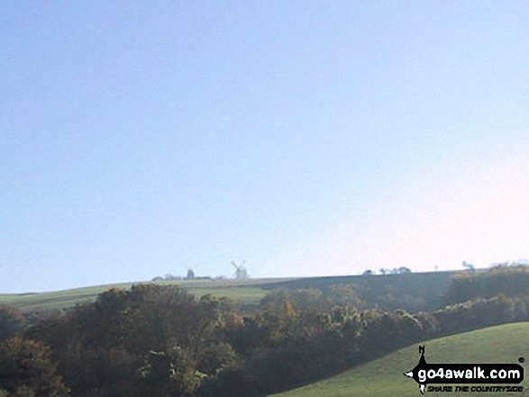 Walk ws100 Ditchling Beacon and Wolstonbury Hill from Clayton - Jack and Jill Windmills from Clayton