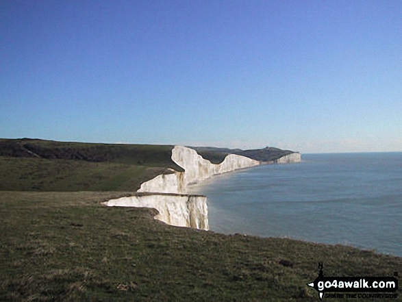 Walk es123 Beachy Head and The Seven Sisters from East Dean - The Seven Sisters Chalk Cliffs