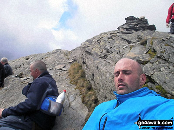 On the summit of Grisedale Pike