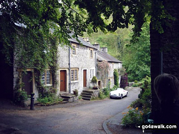 Walk d160 Upperdale, Water-cum-Jolly Dale and The Monsal Trail from Monsal Head - Old Mill Cottages in Ravensdale Wood just up from Cressbrook