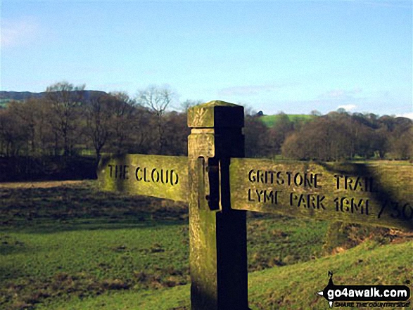 Walk ch172 The Cloud (Bosley Cloud) and Rushtone Spencer from Timbersbrook - Heading for The Cloud (Bosley Cloud)