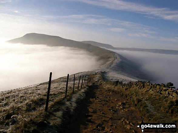 Mam Tor from Hollins Cross during a temperature inversion 