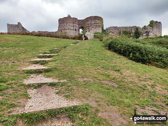 Approaching Beeston Castle Inner Bailey 