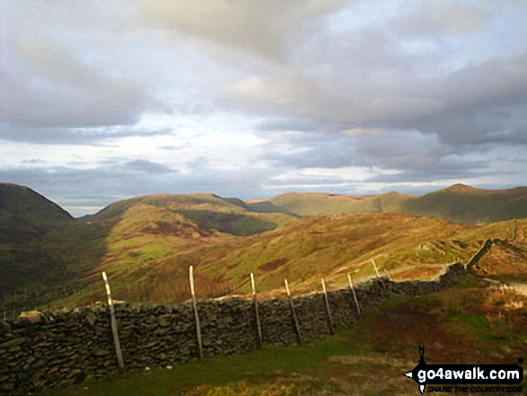 Red Screes (left), Thornthwaite Crag, Froswick, Ill Bell and Yoke from Baystones (Wansfell) 