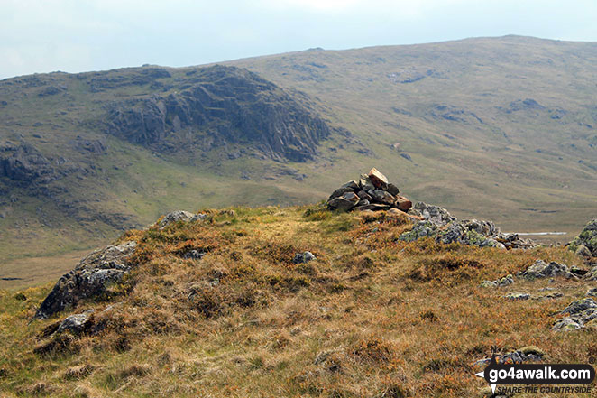 Walk c206 Lingmoor Fell and Little Langdale from Blea Tarn (Langdale) nr Elterwater - Bell Crags (Watendlath) with Standing Crag (left) & Ullscarf (right) in the background