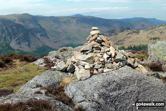 Walk c243 High Raise and Ullscarf from Rosthwaite - Great Crag summit cairn