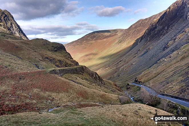 Walk c135 Castle Crag and Rosthwaite from Seatoller (Borrowdale) - Robinson, Handscarth and Dale Head (Newlands) from Honister Hause