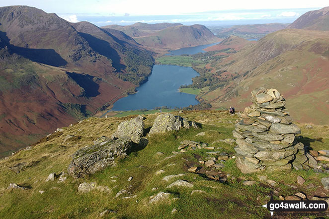 Walk c295 Hay Stacks and Fleetwith Pike from Gatesgarth, Buttermere - Buttermere from Fleetwith Pike