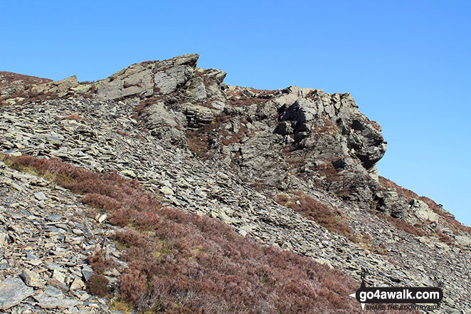 Rocky outcrop on the side of Dodd (Whiteside) 