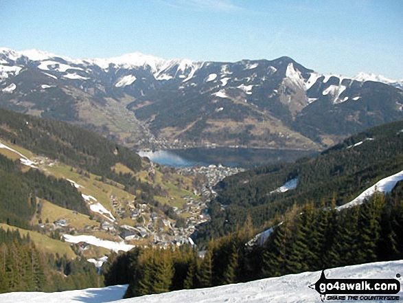 Zeller See (the lake) and Zell am See (the town) from Schmittenhöhe 