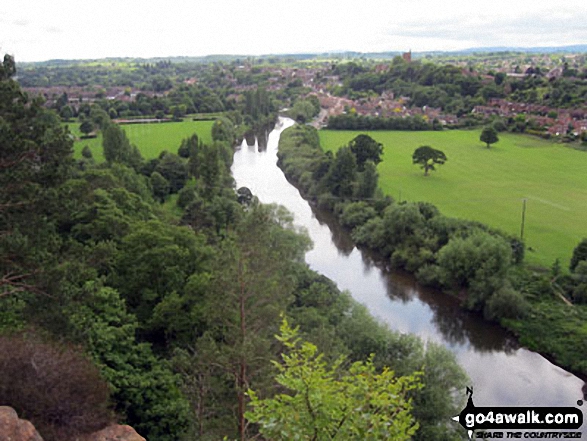 Walk sh128 The River Severn, Quatford, Roughton, Rindleford, Fenn Gate and High Rock from Bridgnorth - Bridgnorth and The River Severn from High Rock