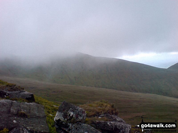 Fog closing in on Pen y Fan 