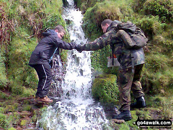 Walk po101 Pen y Fan from Pont ar Daf - Coming off Pen y Fan the hard way via Nant Crew