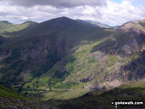 Walk gw158 Garnedd Ugain, Snowdon, Moel Cynghorion, Foel Gron and Moel Eilio from Llanberis - Llanberis from Snowdon (Yr Wyddfa)