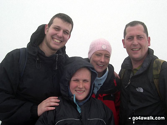Walk gw107 Snowdon and Yr Aran from Rhyd-Ddu - On Snowdon (Yr Wyddfa) summit