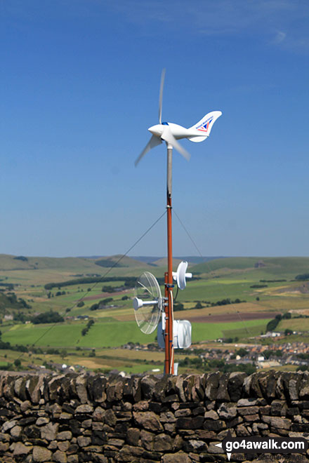 Weather station on Black Edge (Combs Moss)