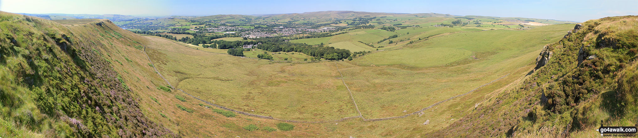 Walk d218 Black Edge (Combs Moss)from Old Road - Looking NW towards Combs from the Black Edge (Combs Moss) plateau