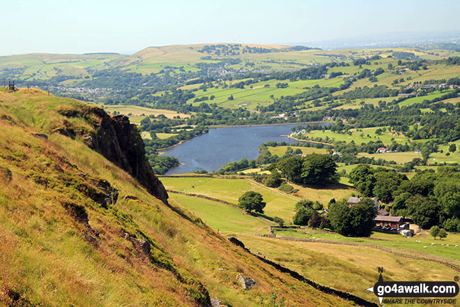 Walk d218 Black Edge (Combs Moss)from Old Road - Combs Reservoir from Black Edge (Combs Moss)