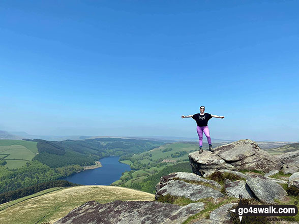 On Back Tor (Derwent Edge) with Howden Reservoir in the distance 