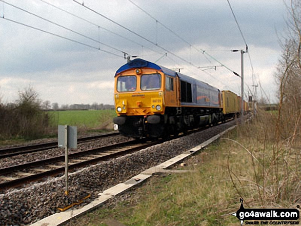 Walk no104 Watford and The Jurassic Way from West Haddon - The Railway Line near Watford<br>(of Watford Gap Services fame)