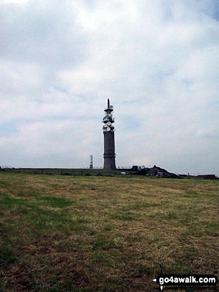 Walk ch104 Croker Hill from The Hanging Gate - The Telecommincations Tower on Croker Hill from The Gritstone Trail