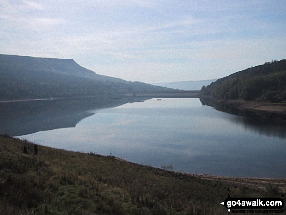 Walk d260 Back Tor from Fairholmes Car Park, Ladybower Reservoir - Bamford Moor from Ladybower Reservoir