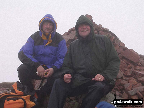 Walk h137 Ben Nevis and Carn Mor Dearg from Achintee, Fort William - Me and my friend Stewart on Carn Mor Dearg