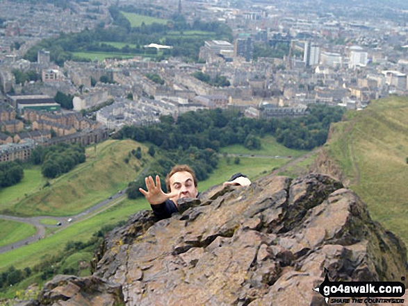 Gary Best 'hanging around' on Arthur's Seat, Edinburgh 