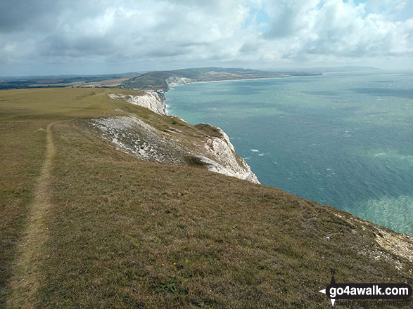 Looking towards Freshwater Bay from Tennyson Down 