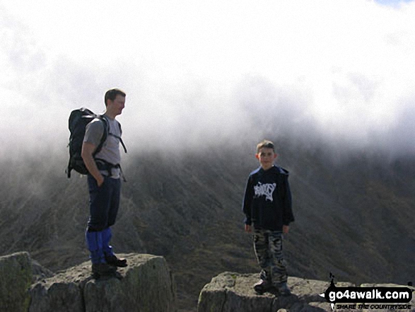 Me and my Son on Tryfan in Snowdonia Conwy Wales