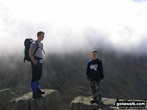 Me and my Son on Tryfan in Snowdonia Conwy Wales