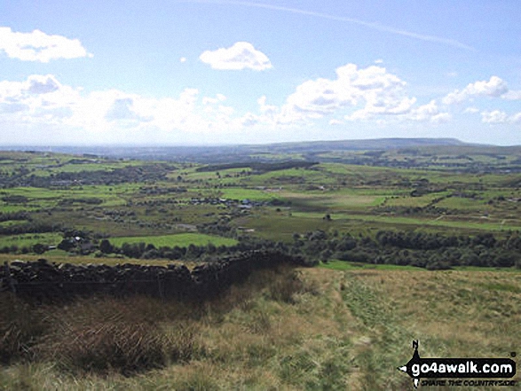 Walk gm156 Bull Hill and Peel Monument from Holcombe - West from Peel Tower, Holcombe