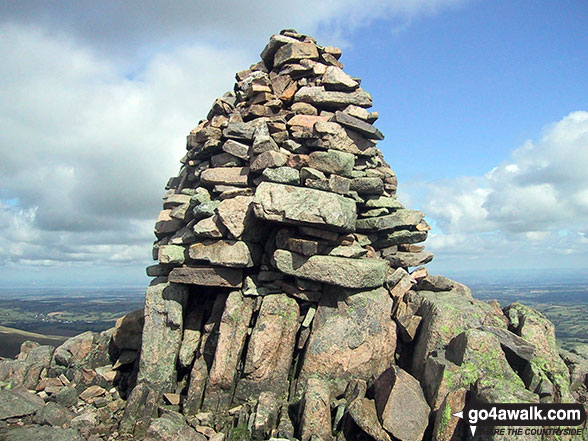 Photo of Carrock Fell summit cairn in The Northern Fells, The Lake District, Cumbria, England by Byron Lionel (1)