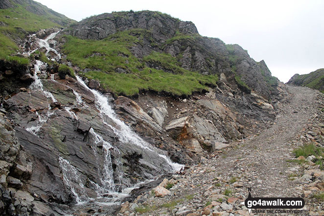 Waterfalls beside the track on the eastern flank of Beinn Bhuidhe (Glen Fyne) 