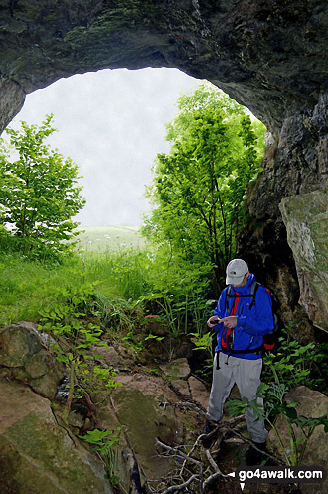 Walk s188 Weag's Bridge, The Manifold Way, Thor's Cave and Wettonmill from Grindon - Inside another cave above Thor's Cave