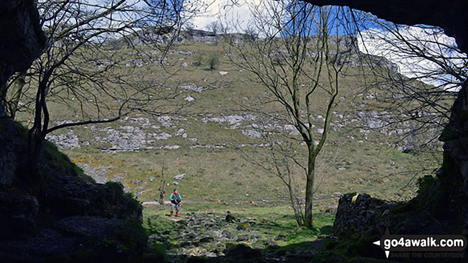 Walk d294 Sheldon and Lathkill Dale from Monyash - The view from a cave in Lathkill Dale