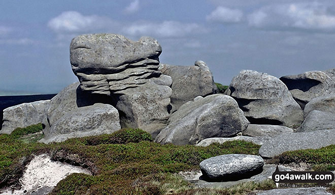 Walk d164 Barrow Stones, Grinah Stones, Bleaklow Stones and Bleaklow Head (Bleaklow Hill) from Woodhead - The Barrow Stones