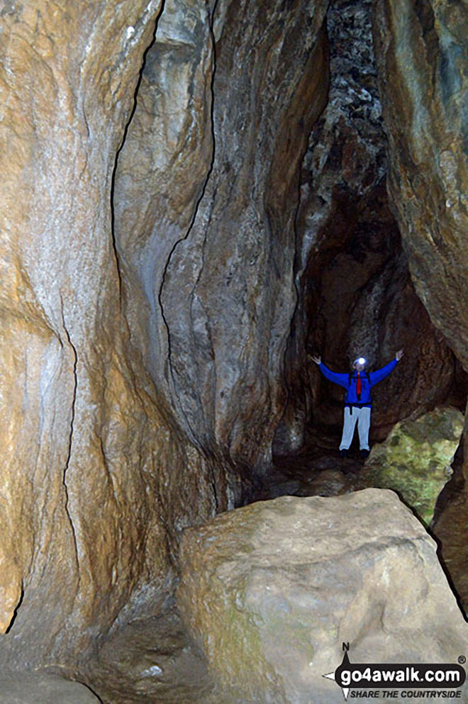 Walk s244 The Manifold Way, Thor's Cave  and Warslow from Grindon - Inside Thor's Cave