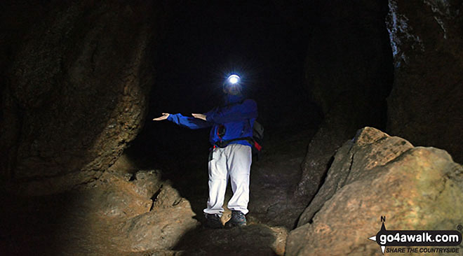 Walk s244 The Manifold Way, Thor's Cave  and Warslow from Grindon - Inside Thor's Cave