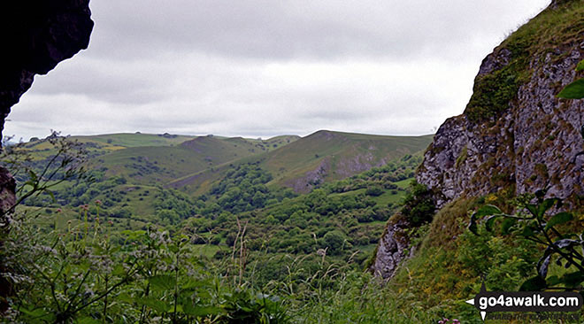 Walk s201 Grindon Moor, Grindon and Weag's Bridge from Butterton - The Manifold Valley from Thor's Cave