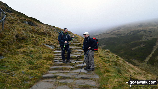 Walk d296 Jacob's Ladder and Kinder Scout from Edale - Climbing Jacob's Ladder