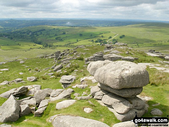 Walk de135 Great Mis Tor and Great Staple Tor from Merrivale - Merrivale from Great Staple Tor