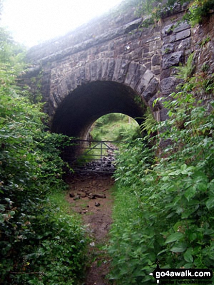 Walk po172 Cefn Yr Ystrad from Pontsticill - Railway Bridge spanning the path up Cefn yr Ystrad from Pontsticill Reservoir