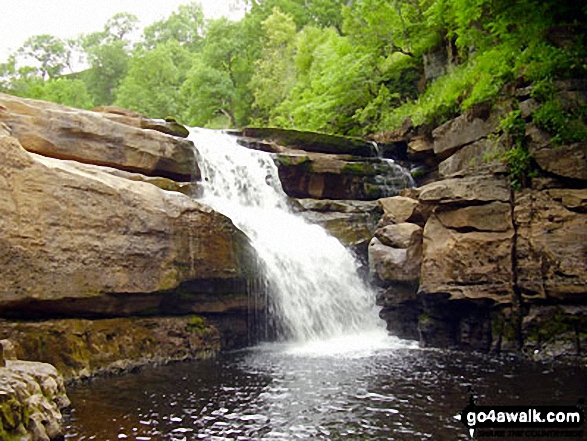 Walk ny248 Kisdon and Keld from Muker - Kisdon Force waterfall at Keld